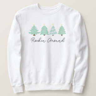 Sweatshirt Pastel Aquarelle Arbre de Noël Unisex