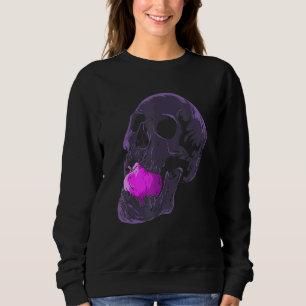 Sweatshirt Pastel Goth Esthétique Crâne Pomme Fruit Squelette