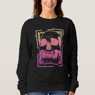 Sweatshirt Pastel Goth Glitch Skull Grunge Emo Vaporwave Skul
