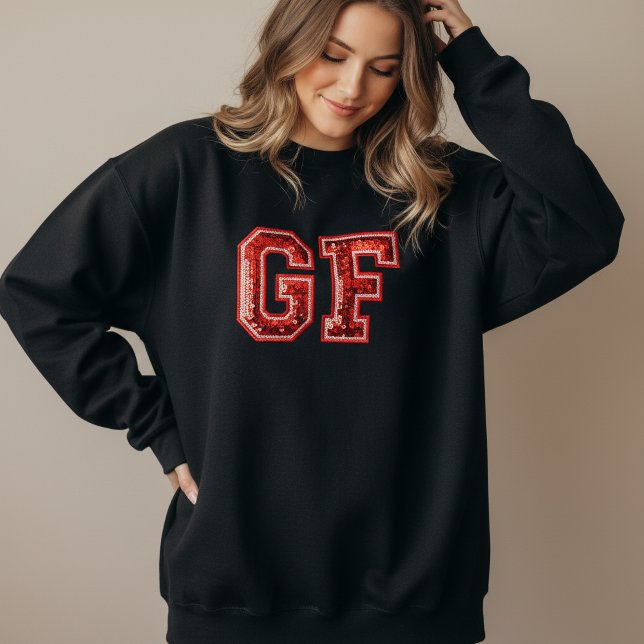 Sweatshirt patchwork sequin Saint-Valentin (Créateur téléchargé)