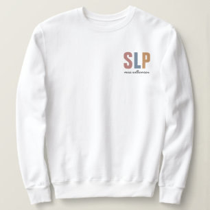 Sweatshirt Pathologiste de la parole SLP rétro personnalisée