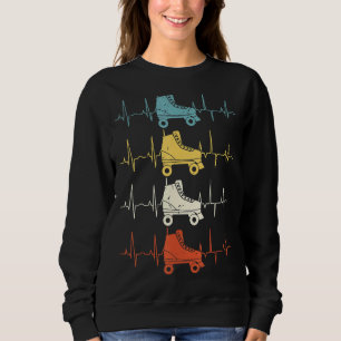 Sweatshirt Patinage à rouleaux Il Battre Patinage Retro Vinta