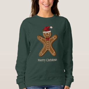 Sweatshirt Pâtisserie de Noël au Gingembre avec Texte