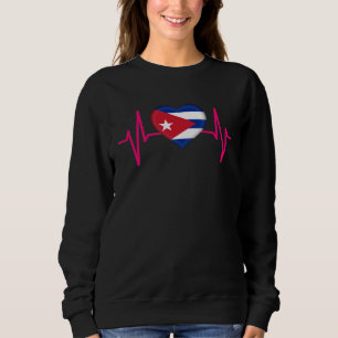 Sweatshirt Patria y Vida Cuba Libre Vive Drapeau Battement de