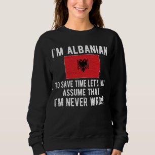 Sweatshirt Patrimoine albanais L'Albanie racine Drapeau alban