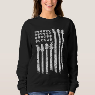 Sweatshirt Patriotique AMÉRICAIN DRAPEAU Guitare Cadeau Guita
