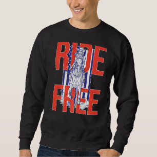 Sweatshirt Patriotique Américain Horse Rider Usa Horse