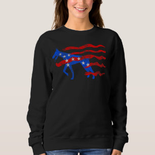 Sweatshirt Patriotique Doberman Pinscher