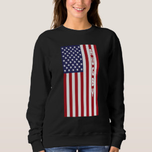 Sweatshirt Patriotique Rugby Design American Flag Graphisme