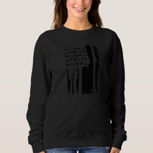 Sweatshirt Patriotique US Américain Drapeau Chef Knife