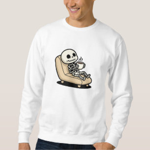 Sweatshirt Pause Café – Faucheuse Humour Noir Café