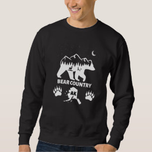 Sweatshirt Pays de l'ours Alaska Ours grizzly avec Deer Mount