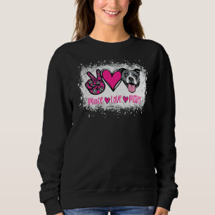 Sweatshirt Peace Lots Pitbull Propriétaire d'animal de compag