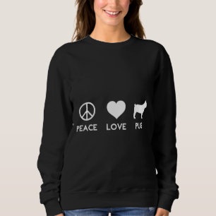 Sweatshirt Peace Love Carlin Funny Dog Lover Classic T-Shirt