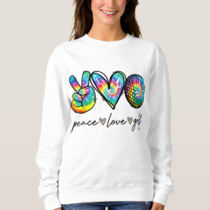 Sweatshirt Peace Love Golf Tie Dye Cute Golf Amateurs