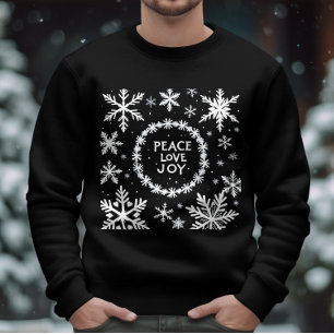 Sweatshirt Peace Love Joy Festive de Noël