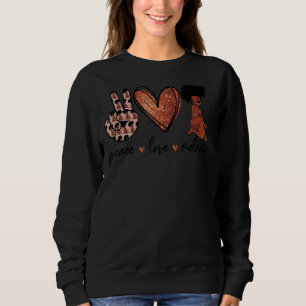 Sweatshirt Peace Love Melanin Black Queen Afro cheveux nature