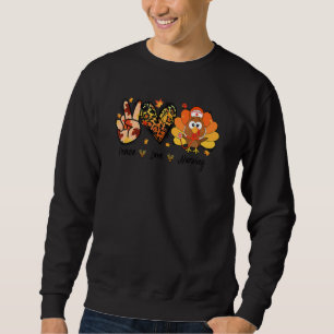 Sweatshirt Peace Love Nurse Thanksgiving Fall Nurse Life Tu