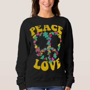 Sweatshirt Peace Sign Love 60s les années 70 Tie Dye Hippie H