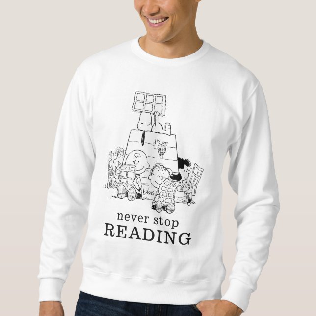 Sweatshirt Peanuts Gang Lecture Comics (Devant)