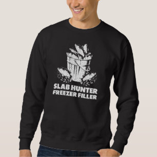 Sweatshirt Pêche à la Crappie en Hiver Chasseur de Dalles