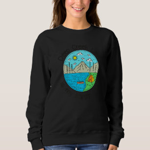 Sweatshirt Pêche Bateau Camping My Happy Place Deep Creek
