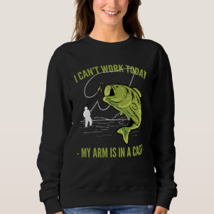 Sweatshirt Pêche Je ne peux pas travailler aujourd'hui Mon br