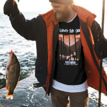 Pêche papa chien d'aventure coucher de soleil