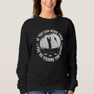Sweatshirt Pêche Poisson À Capuchon Trop Près Bagues