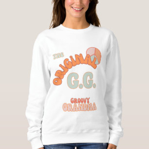 Sweatshirt Pêche Super de grand-mère rétro & Aqua