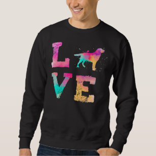 Sweatshirt Peinture colorée à l'aquarelle Labrador Retriever 