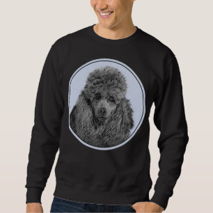 Sweatshirt Peinture de caniche Miniature Jouet noir Art origi