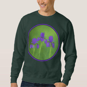 Sweatshirt Peinture Iris Violet - Art Fleur Originale