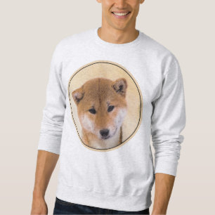 Sweatshirt Peinture Shiba Inu (Rouge) - Art Chien original
