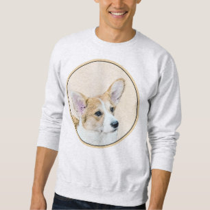 Sweatshirt Pembroke Welsh Corgi Peinture - Art Chien original
