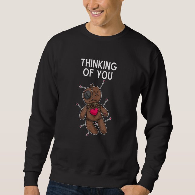 Sweatshirt Penser À Vous Poupée Voodoo (Devant)