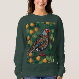Sweatshirt Perdrix Dans Un Arbre À Poires Découpe Style 2