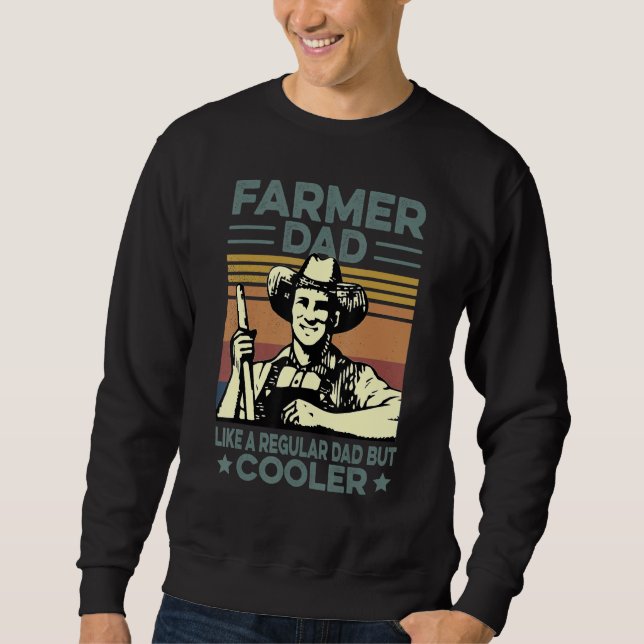 Sweatshirt Père Fermier Comme Un Père Régulier Mais Tracteur  (Devant)
