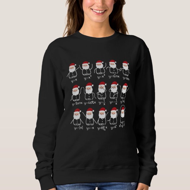 Sweatshirt Père Noël Algebra Dance Graph Math Édition Enseign (Devant)