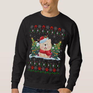 Sweatshirt Père Noël Chow Chow Chien Xmas Cadeau Vilain Chow