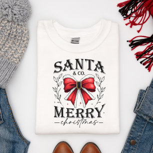 Sweatshirt Père Noël & Co Merry Christmas Bow
