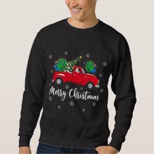 Sweatshirt Père Noël équitation Arbre de Noël Camion Peacock 