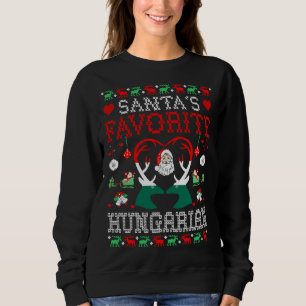 Sweatshirt Père Noël Favori Hongrois cadeau de Noël Ugly Swea