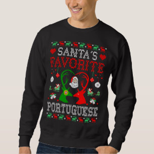 Sweatshirt Père Noël Favori Portugais cadeau de Noël Ugly Swe