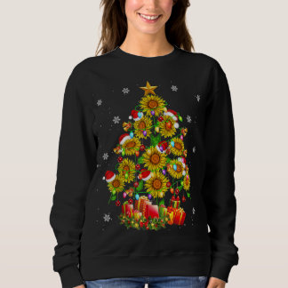Sweatshirt Père Noël Tournesol Noël Arbre Lumières Père Noël