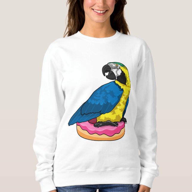 Sweatshirt Perroquet avec Donut (Devant)
