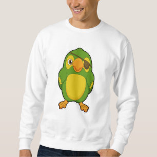 Sweatshirt Perroquet comme pirate avec Eyepatch