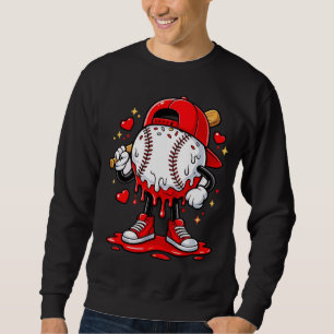 Sweatshirt Personnage de baseball de streetwear cool avec des