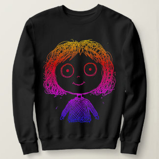 Sweatshirt Personnage de style libre - Dégradé de couleurs