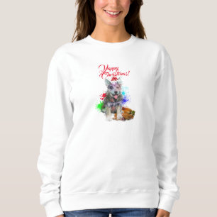 Sweatshirt Personnalisable Cute Blue Heeler Chien Joyeux Noël